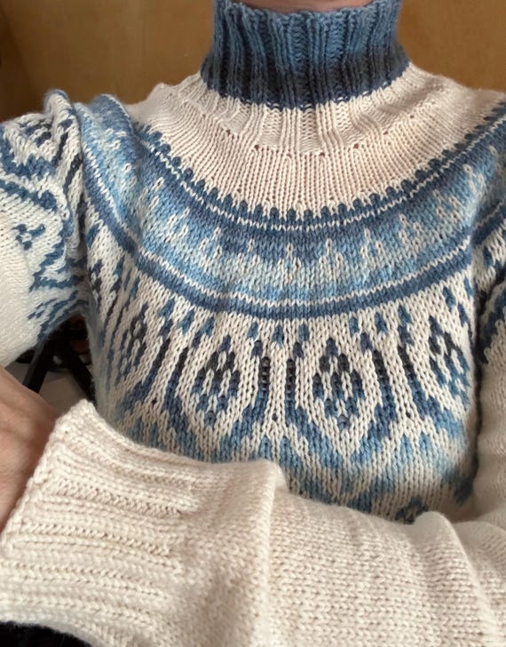 Hand knitted classy nordic sweater | Nordic Diamonds | a icelandic sweater, soft warm pullover, ready to ship.