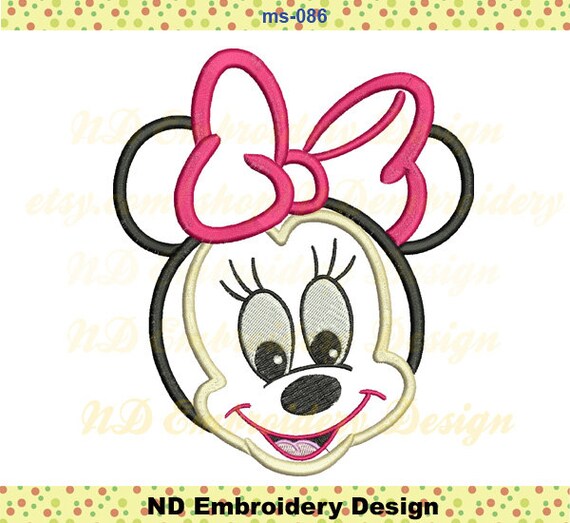 Bebe Minnie Mouse Broderie Applique Motif De Broderie Etsy