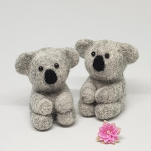 Needle Felted Koala Bear, Handmade Wool Animal Keepsake