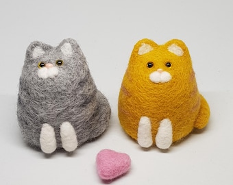 Felted Tabby Kitten: Handmade Wool Keepsake