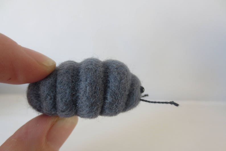 Felted PILL BUG woodlouse beetle desk buddy keepsake Mother's Day gift stocking stuffer party favor immagine 5