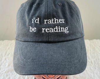 I'd rather be reading baseball hat for readers