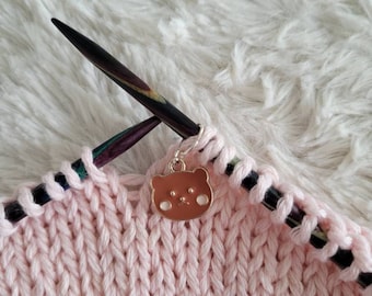 Bear stitch markers, progress keepers, knitting accessories, gifts for knitters, cute animal stitch markers