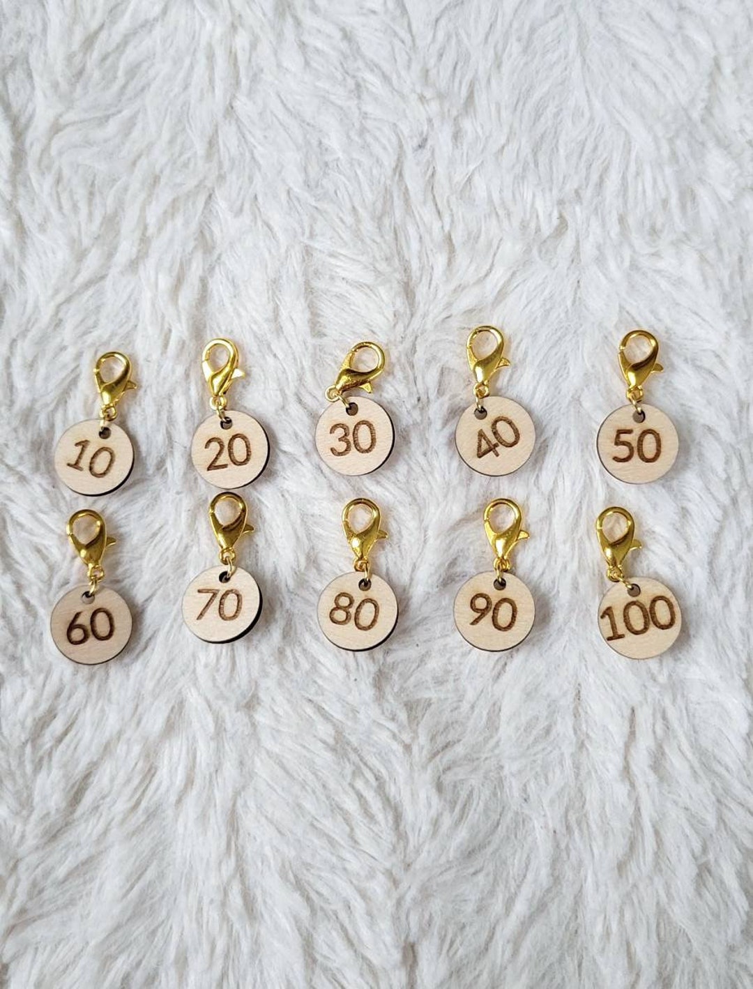 Numbered Progress Keepers 10-100 by Tens, Knitting Tools, Knitting ...