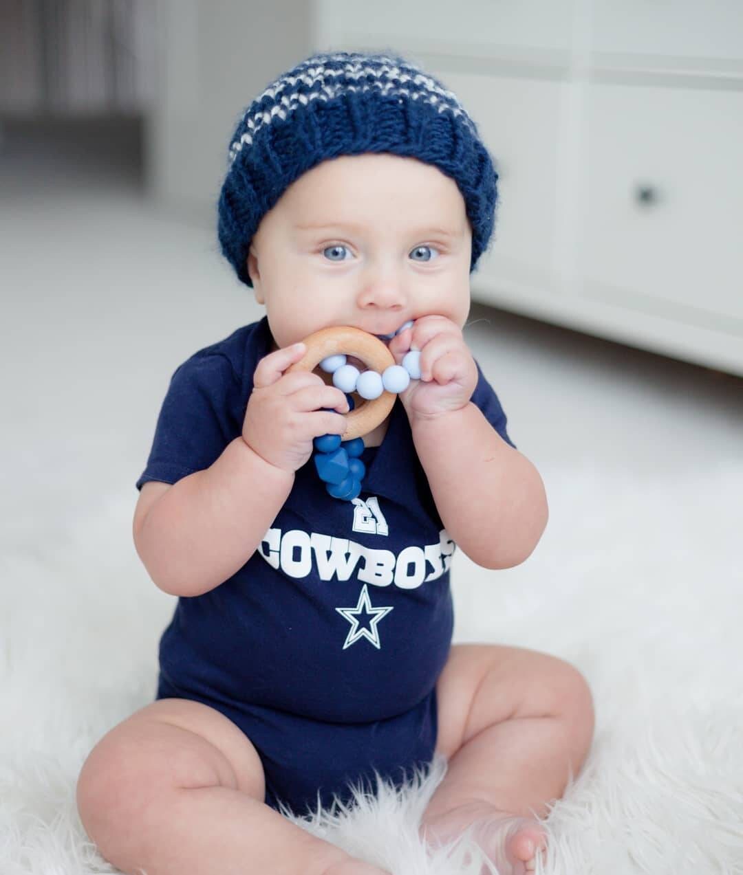 Navy Blue and White Baby Knit Hat navy blue baby beanie baby Etsy