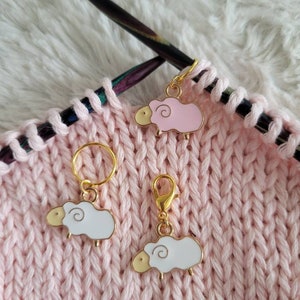 Sheep stitch markers, progress keepers, knitting accessories, gifts for knitters, cute animal stitch markers