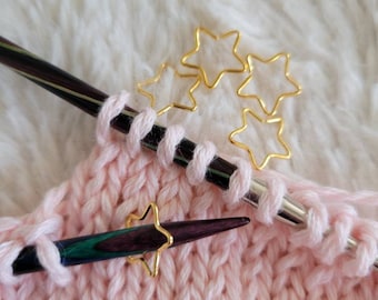 Set di 5 segnapunti a forma di stella, strumento per lavorare a maglia, segnapunti per i progressi, accessori per lavorare a maglia, regali per chi ama lavorare a maglia