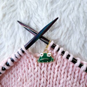 Frowny Frog Stitch Markers, Progress Keepers, Knitting Accessories ...