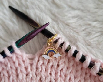 Segnapunti arcobaleno, segnapunti progressi, accessori per maglieria, regali per chi lavora a maglia, graziosi segnapunti a forma di animale