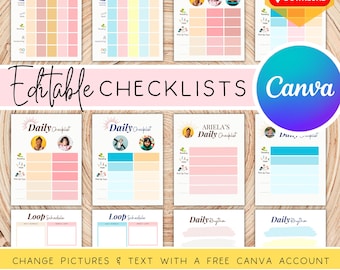 Printable Homeschool Schedule for Kids Visual Schedule Printable Checklist Editable schedule homeschool loop daily and weekly planner