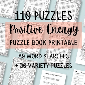 Positive Affirmations Word Search Printable word search puzzle book large print word search positive affirmations puzzles printable ebook