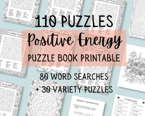 Positive Affirmations Word Search Printable word search puzzle book large print word search positive affirmations puzzles printable ebook