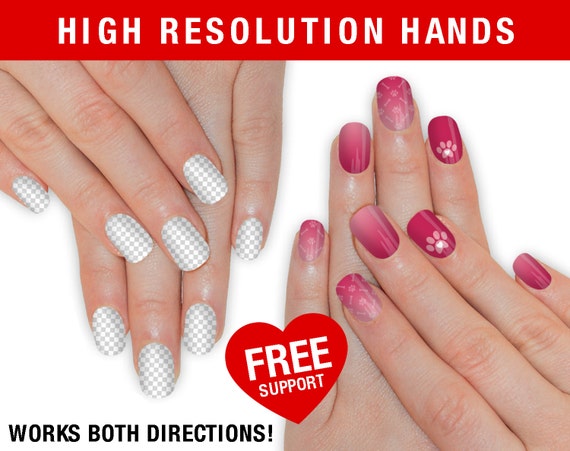 Download Free Sale High Resolution Real Hand Mockup Nail Wrap Psd The Best Design Mockup 3d Realistic Logo Free Mockup