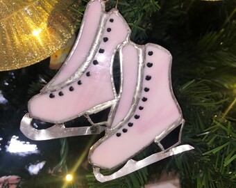 Figure Skating Stained Glass Ornament