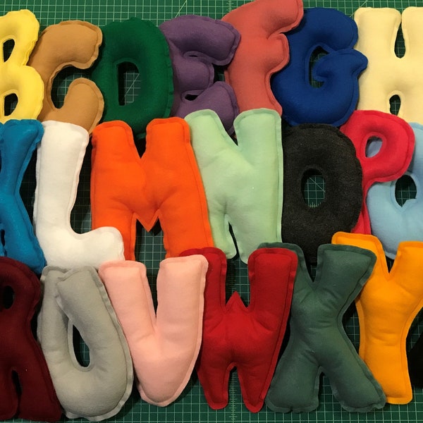 Seven and 1/2 inch letters in your favorite colors