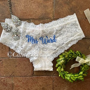 Bridal Bride Cheeky Hipster Panty White L