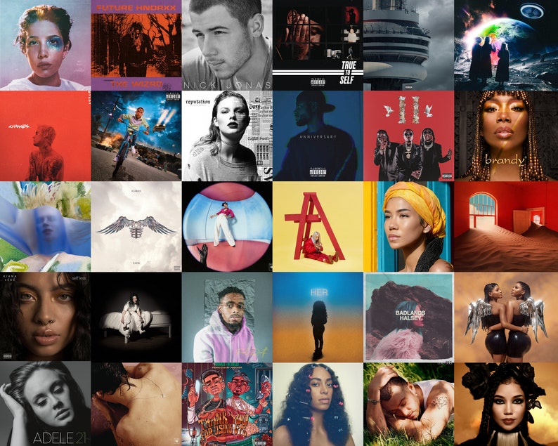 Album Cover Wall Collage Kit Album Cover Collage Kit Music | Etsy