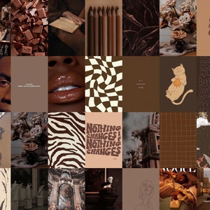 Brown Wall Collage Kit Brown Photo Wall Brown Collage Wall - Etsy