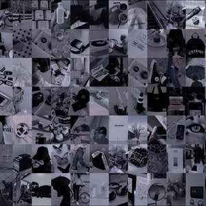 Zwarte Muur Collage Kit, Zachte Zwarte Collage Kit, Zwarte Muur Collage, Grijze Muur Collage, Zachte Esthetische Collage Kit (DIGITALE DOWNLOAD) 100 STUKS