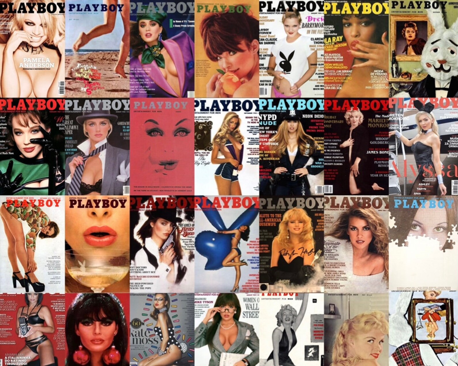 playboy cover collage camp shirt