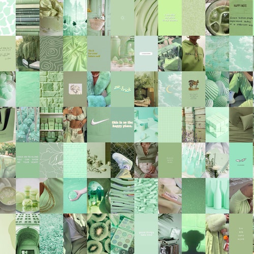 Collage light green 10x10 cm mini picture