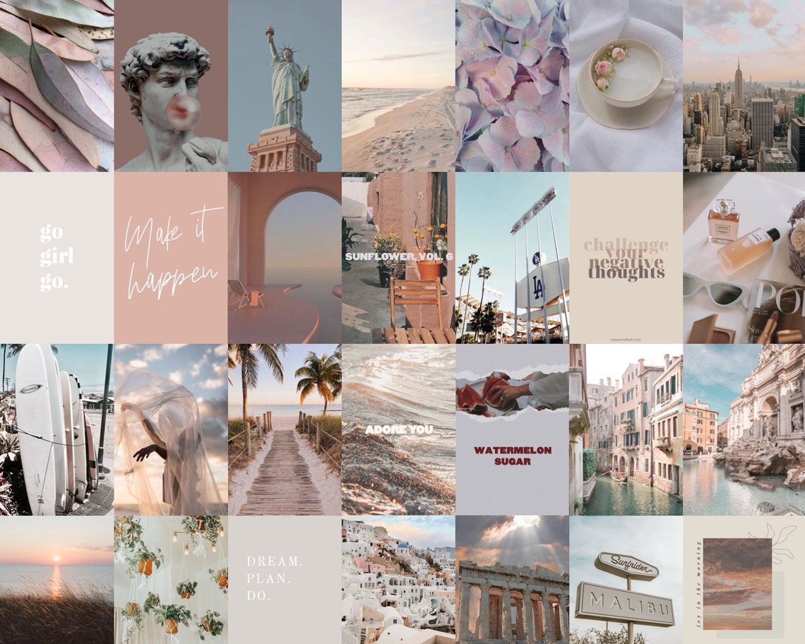 Neutral Wall Collage Kit Neutral Collage Kit Muted Photo - Etsy