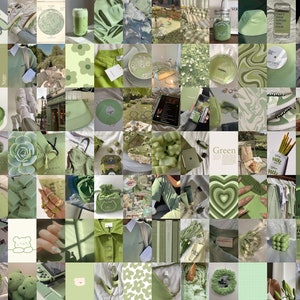 Sage Green Wall Collage Kit Pastel Green Wall Collage - Etsy