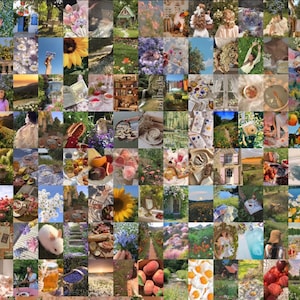 Cottagecore Wall Collage Kit, Cottagecore Aesthetic Collage Kit, Cottagecore Wall Collage, Cottagecore Decor (DIGITAL DOWNLOAD) 128 PCS