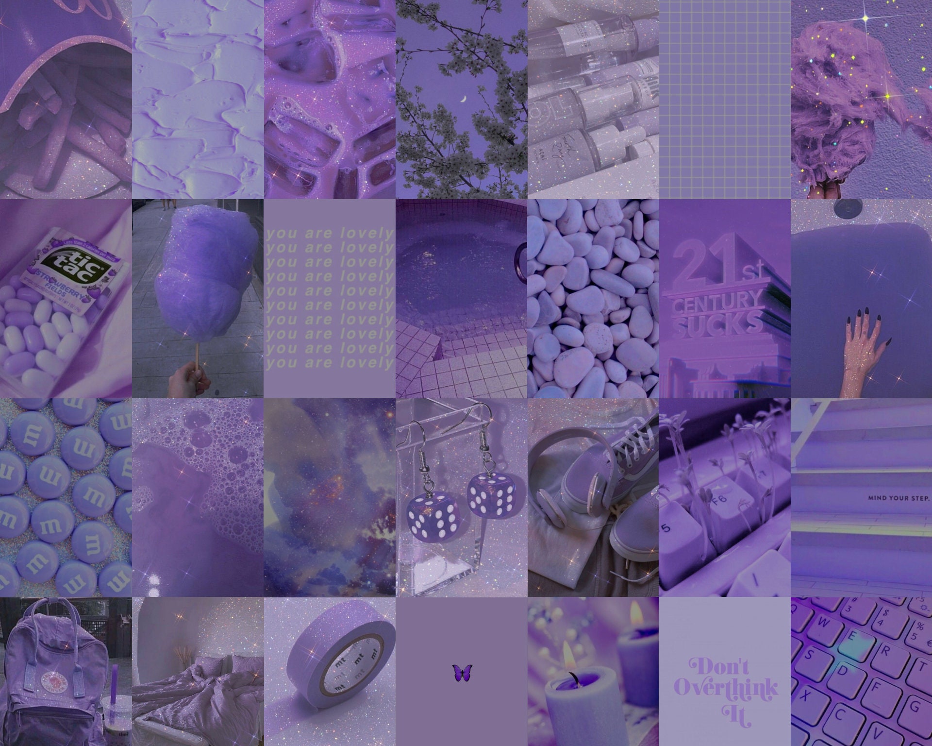 Purple Wall Collage Kit Soft Purple Collage Kit Soft | Etsy