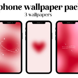 Red Gradient iPhone Wallpaper, Red Aura iPhone Wallpaper, Pink Aesthetic Wallpaper,  Red iPhone Aesthetic Wallpaper (DIGITAL DOWNLOAD) 3 PCS