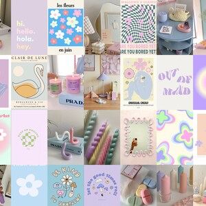 Danish Pastel Wall Collage Kit Danish Collage Kit Pastel - Etsy