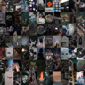 Grunge Wall Collage Kit, Grunge Collage Kit, Zwarte Muur Collage, Zwarte Muur Collage, Grunge Esthetische Collage Kit (DIGITALE DOWNLOAD) 113 STUKS