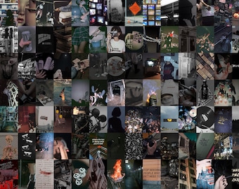 Grunge Wall Collage Kit, Grunge Collage Kit, Black Wall Collage, Black Wall Collage, Grunge Aesthetic Collage Kit (DIGITAL DOWNLOAD) 113 PCS