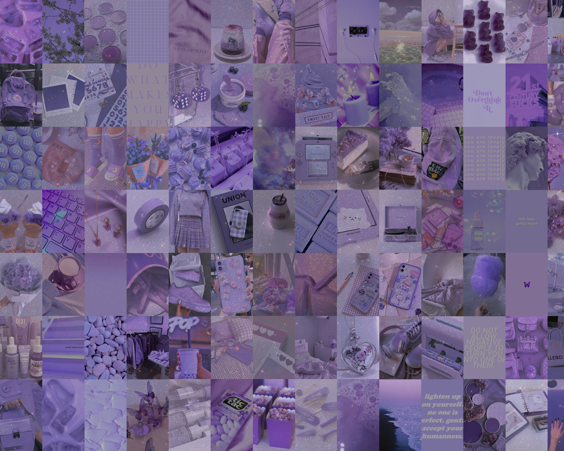 Purple Wall Collage Kit Soft Purple Collage Kit Soft | Etsy