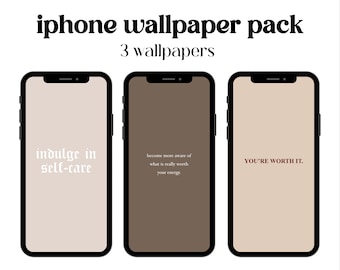 Neutral iPhone Wallpaper, Brown iPhone Wallpaper, Neutral Aesthetic Wallpaper,  iPhone Aesthetic Wallpaper (DIGITAL DOWNLOAD) 3 PCS