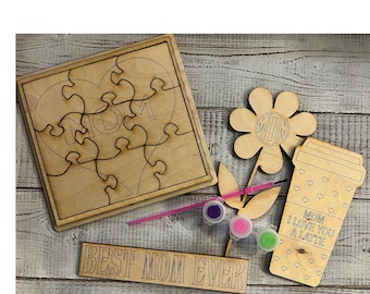 Kit de pintura para el Día de las Madres láser svg