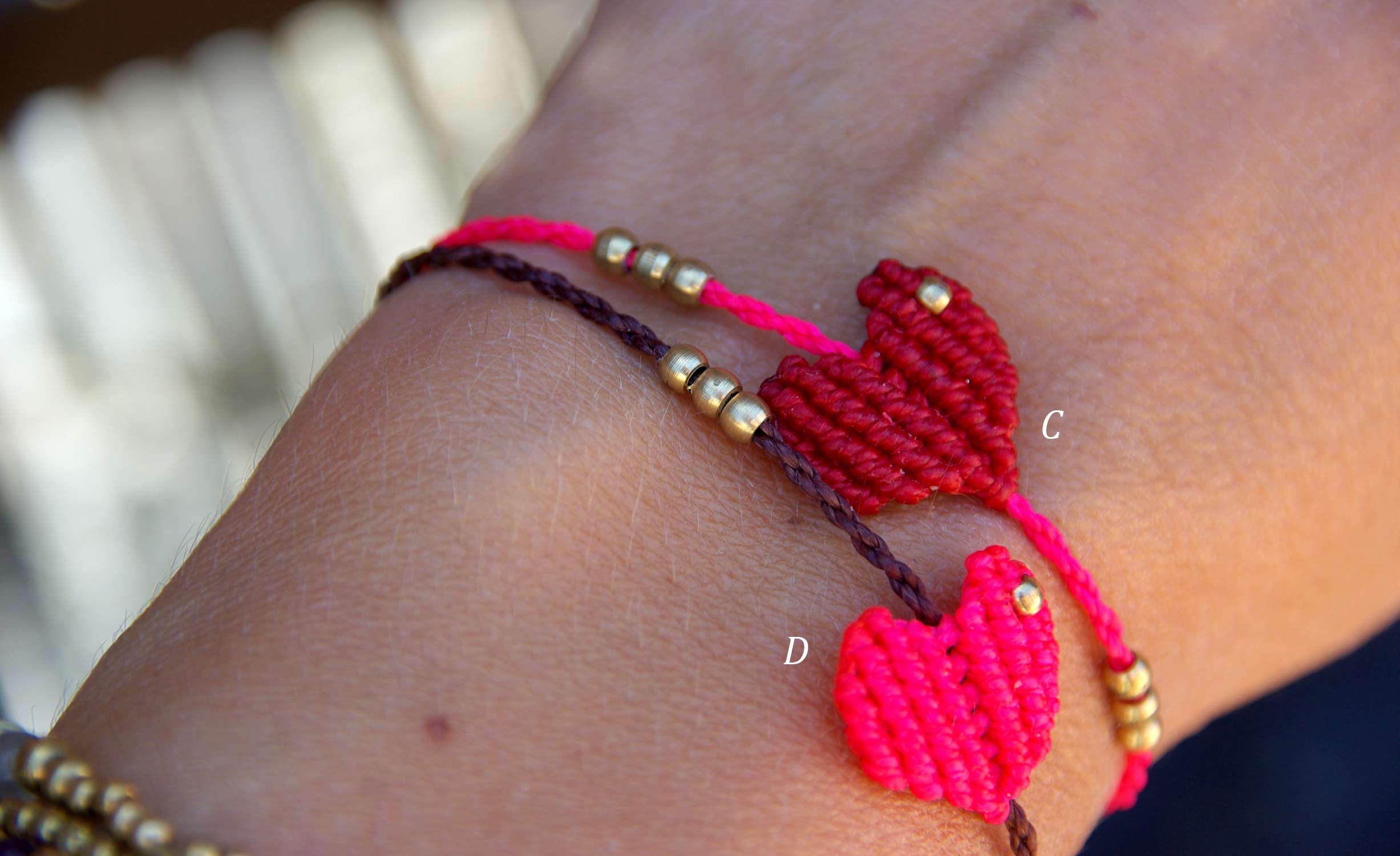 macrame bracelet heart