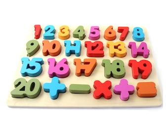 Holz Zahlentafel Zahlenkarten Zahlenblöcke Ausbildung Spielzeug Geschenk für 