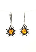 Baltic Amber Sun Earrings | Drop | Dangle | Cognac | With Sterling Silver 925 | Jewelry | Bernstein Ohrringe | Boucles D'oreilles Ambre product logo