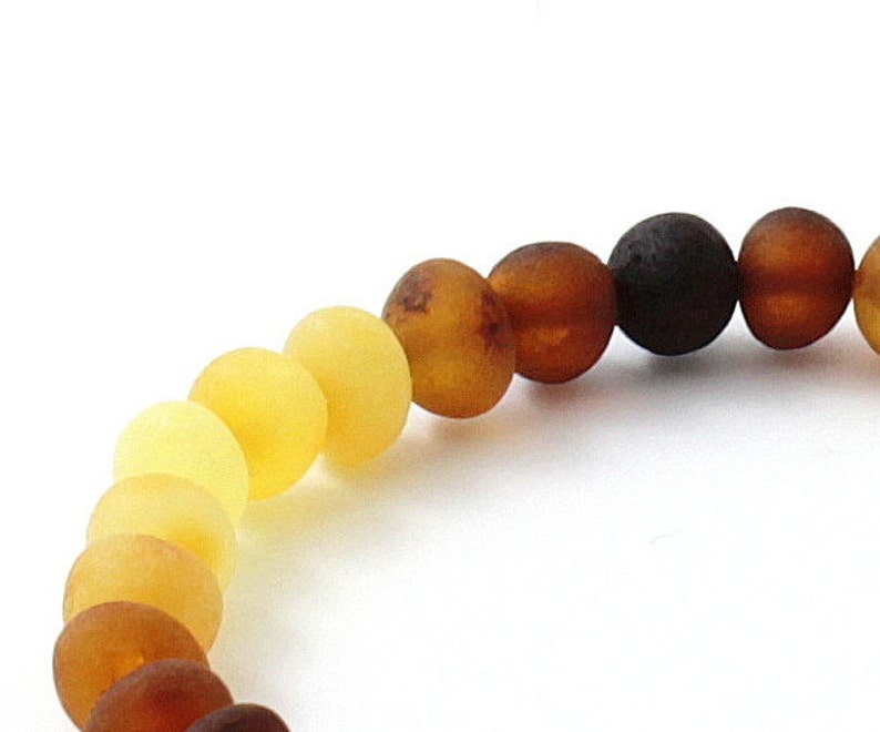 Raw Modern Rainbow Amber Jewelry Set for Adults Necklace and Bracelet Set Baltic Amber Baroque Beads Unpolished For Men and Women