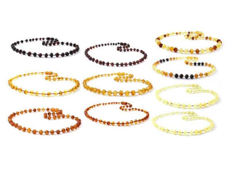 Wholesale LOT Size 12.5 inches 32 cm 10 pcs of Baltic Amber Teething Necklaces