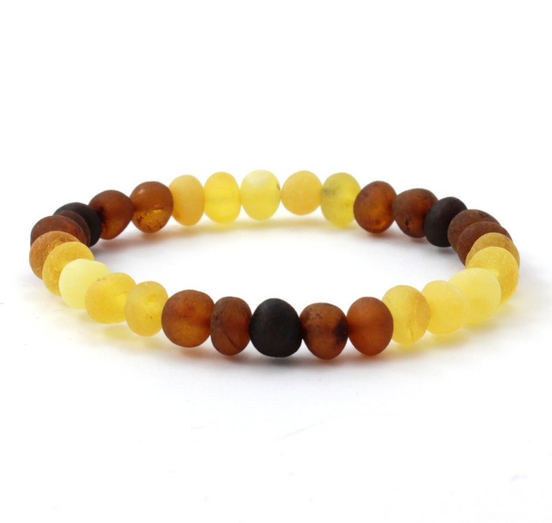 Raw Modern Rainbow Amber Jewelry Set for Adults Necklace and Bracelet Set Baltic Amber Baroque Beads Unpolished For Men and Women