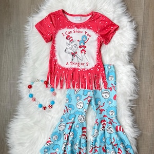 Dr Seuss Inspired Show You a Thing or Two Outfit FREE SHIPPING! Read Across America Week