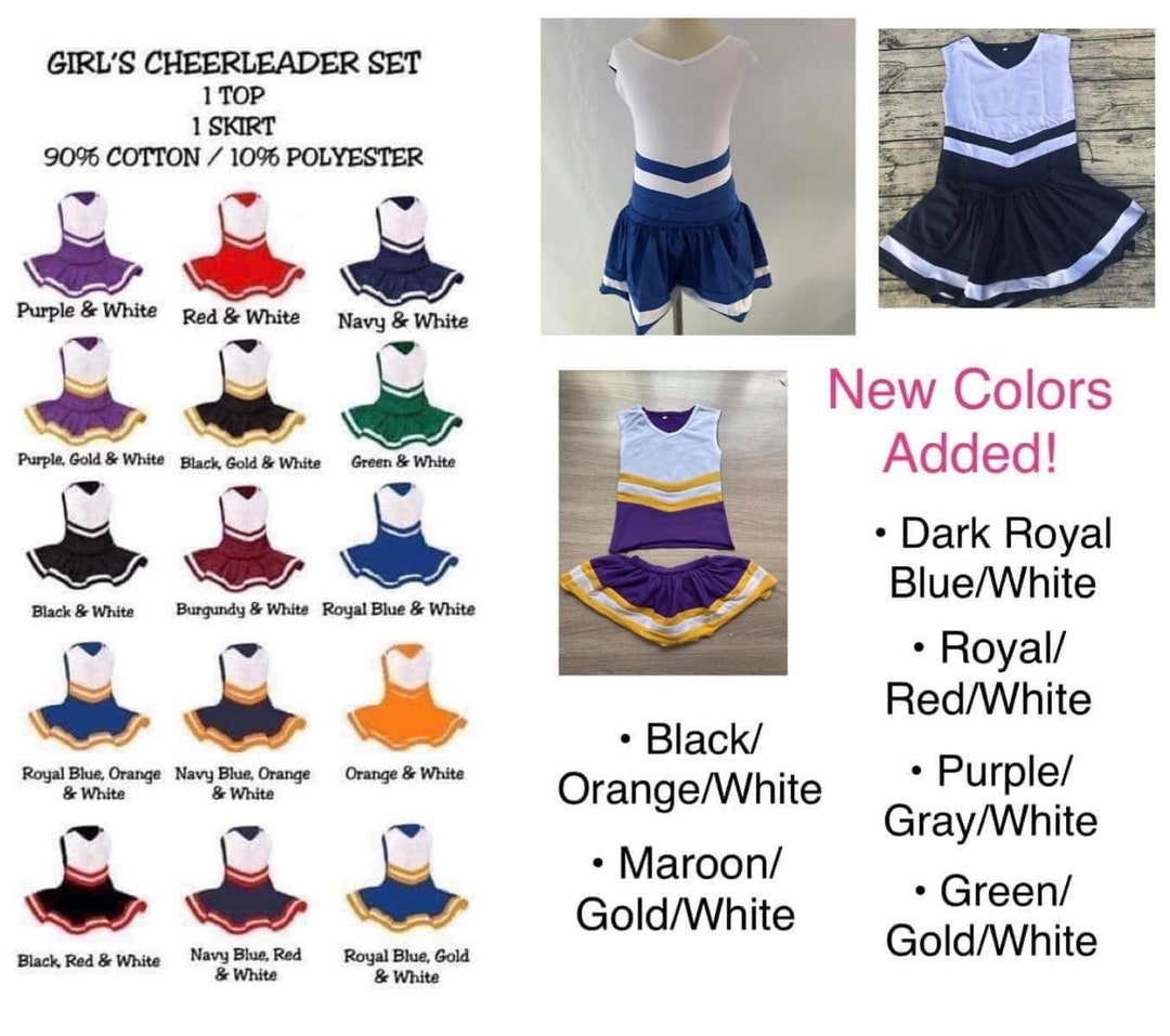 Cheerleading Outfits 2 Piece Top and Skirt FAST SHIPPING Etsy