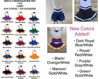 Cheerleading Outfits 2 Piece Top and Skirt FAST SHIPPING