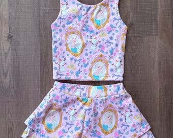 Conjunto de yoga con falda y shorts integrados Disney ELSA Activewear ENVÍO GRATIS