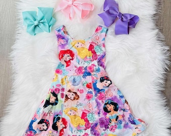 Vestido de ioga esportivo das Princesas da Disney com shorts embutidos - FRETE GRÁTIS