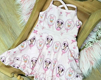 Disney Minnie Activewear Criss Cross Back Yoga Dress Built In Shorts FREE SHIPPING