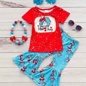 Dr Seuss Inspired Miss Thing Outfit FREE SHIPPING! Read Across America Week
