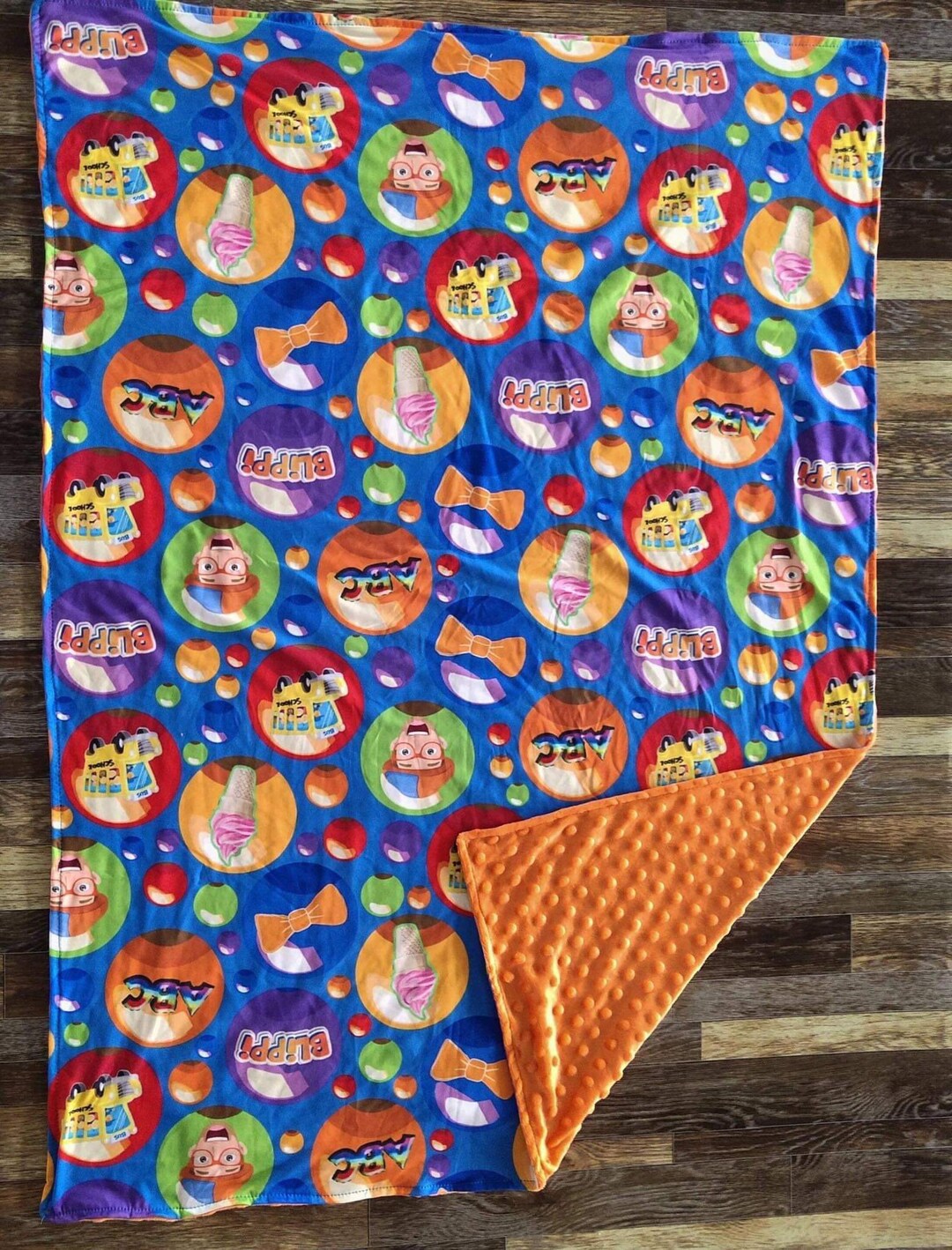 Blippi Bubbles Minky Blanket Etsy